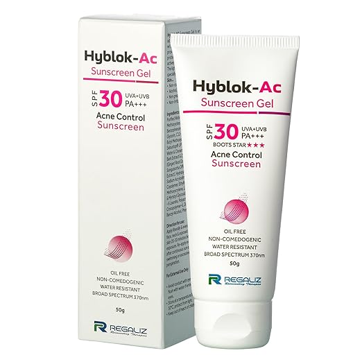 Regaliz Hyblok-Ac Sunscreen Gel | UV Protection with Oil Control | Non ...