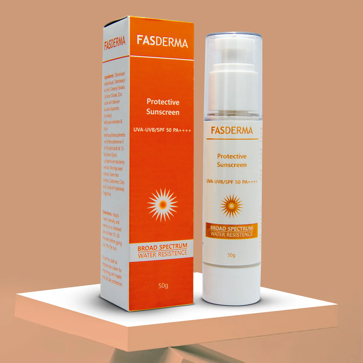 Fasderma Protective Sunscreen SPF 50 PA++++ – 50 gm | Broad-Spectrum ...